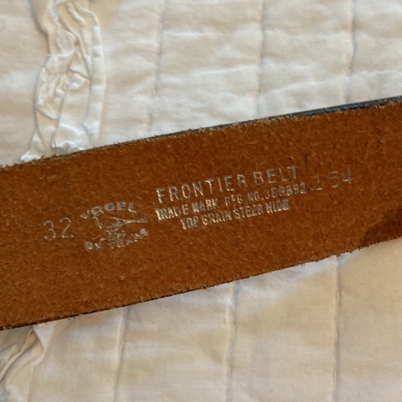 Black Leather Vogel of Texas Frontier Belt 32 - Picture 3 of 3